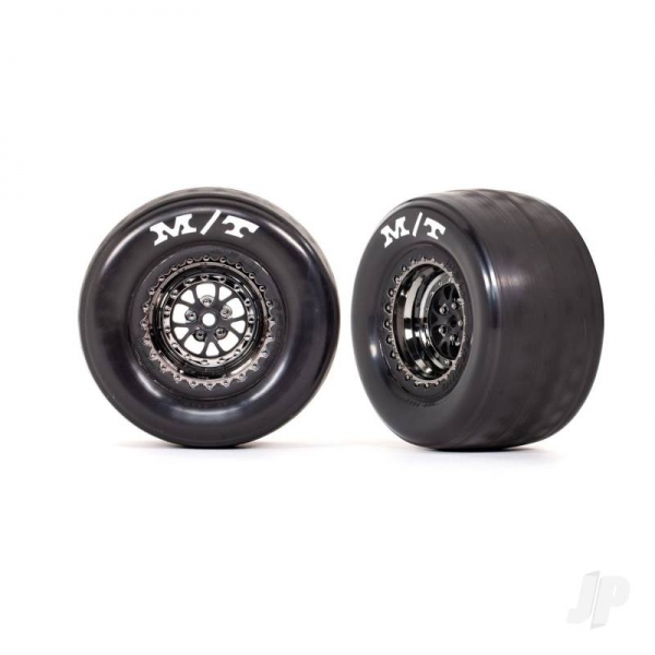 Traxxas Tyres Wheels Assembled Glued Weld Black Chrome Wheels Tyres