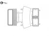 9005292 - Tamiya Subaru Brat  Body E Parts Window Glass