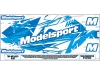 TKR-MS-AEB7BLUE - TKR Graphics Custom Chassis Skin - 1 pc - Associated RC10B7 - Blue