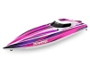 TRX106064-4-PINK - Traxxas Disruptor 4S VXL 1:10 26in Electric Brushless Race Boat with Rapid Right - Pink