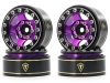 X0033NJ2W9 - Treal Hobby 1.0 Beadlock Wheels Rims (4Pk) 5-Star 7mm Hex Hubs for 1/18 TRX4M 1/24 AX24 SCX24 FCX24 RC Crawler-Type B (Purple)