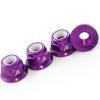 ANSWN01104-PU - Answer-RC 1/10th 4mm Shaft 7075 Wheel Nuts, Serrated Face + Nyloc - 4pk - Purple