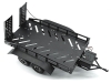 FAST2372MBK - Fastrax Dual Axle Trailer with Ramps with LEDs (MED 1/12 - 1/18) Black