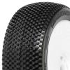 PL9049-033 - Proline Diamond X3 Tyres Premounted on Lightweight White Wheels (2) 1/8 Buggy