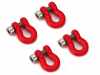 SCX24-57RD - Injora PCS 7x10mm Metal D-Rings Tow Hook Shackles for SCX24/ TRX4M Bumpers - Red