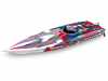 TRX57076-4-REDR - Traxxas Spartan 2.4GHz TSM VXL-6S Marine, Velineon 540XL - Red R