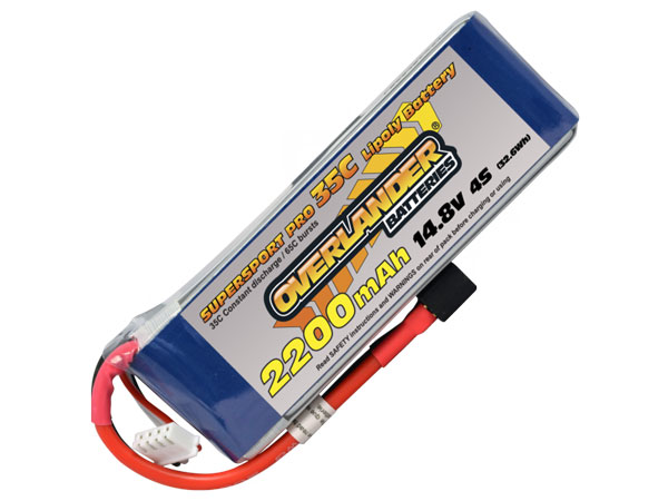 Overlander SuperSport Pro 2200mAh 4S 14.8v 35C LiPo Battery 0002568