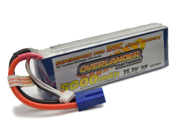 Overlander Sport 11.1V 5000mAh 35C LiPo Pack with EC5 0002577EC5