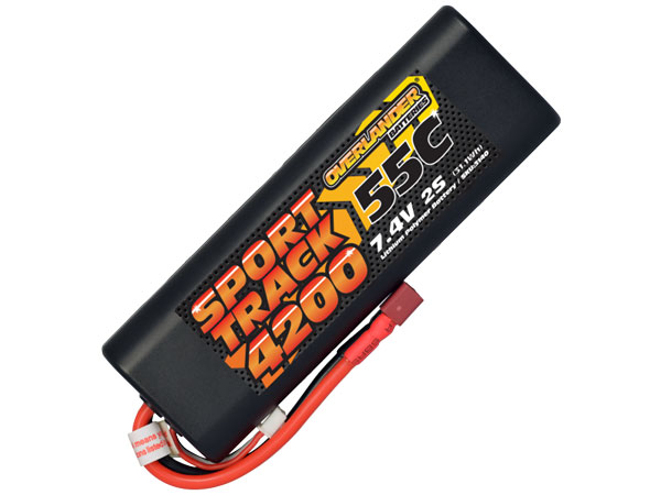 Overlander 4200mAh 2S 7.4v 55C LiPo Battery in Hard Case 0003140