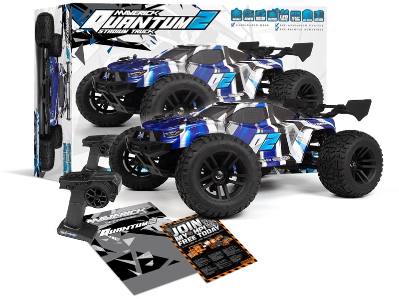 Maverick RC Quantum2 XT 1/10th Stadium Truck - Blue MV150402