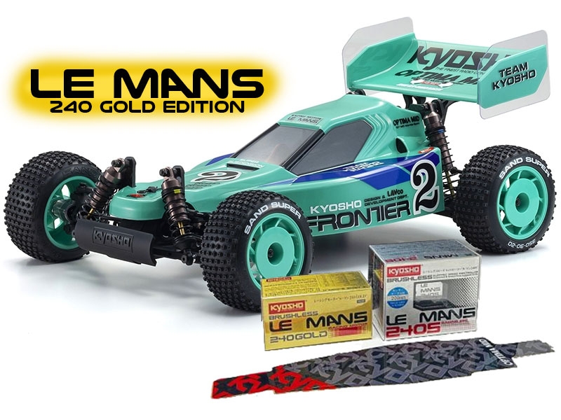 Kyosho Optima Mid 87 WC Worlds Spec 60th Le Mans 240 Gold Edition Bundle 30643LM-B