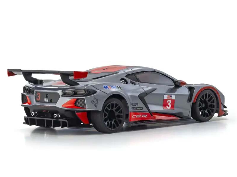 Kyosho Mini-Z MR04 RWD Corvette C8-R Gun Metal/Red (W-MM/KT531P) 32356GMR