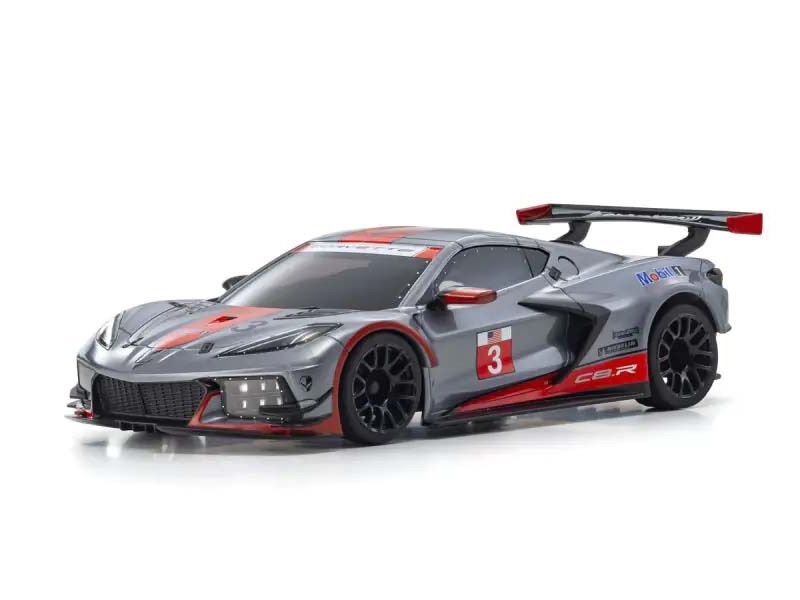 Kyosho Mini-Z MR04 RWD Corvette C8-R Gun Metal/Red (W-MM/KT531P) 32356GMR