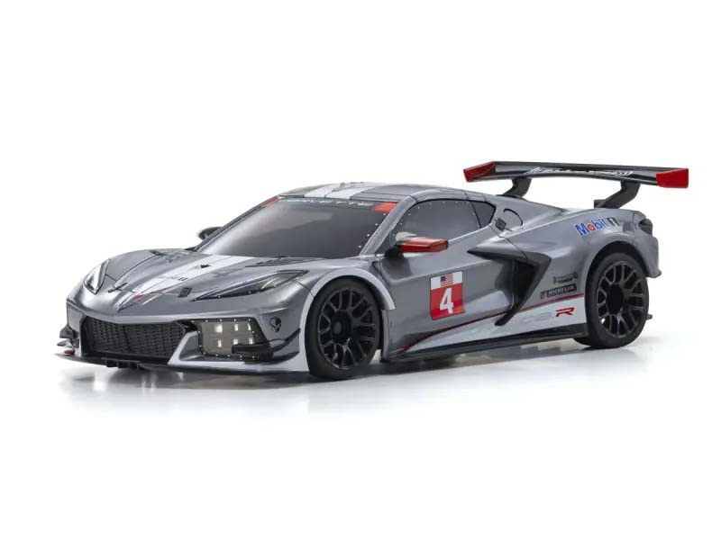 Kyosho Mini-Z MR04 RWD Corvette C8-R Gun Metal/White (W-MM/KT531P) 32356GMW