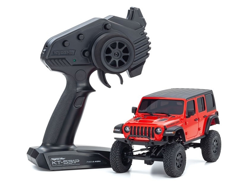 Kyosho Mini-Z 4X4 MX-01 Jeep Wrangler Rubicon Firecracker Red (KT531P) 32521R