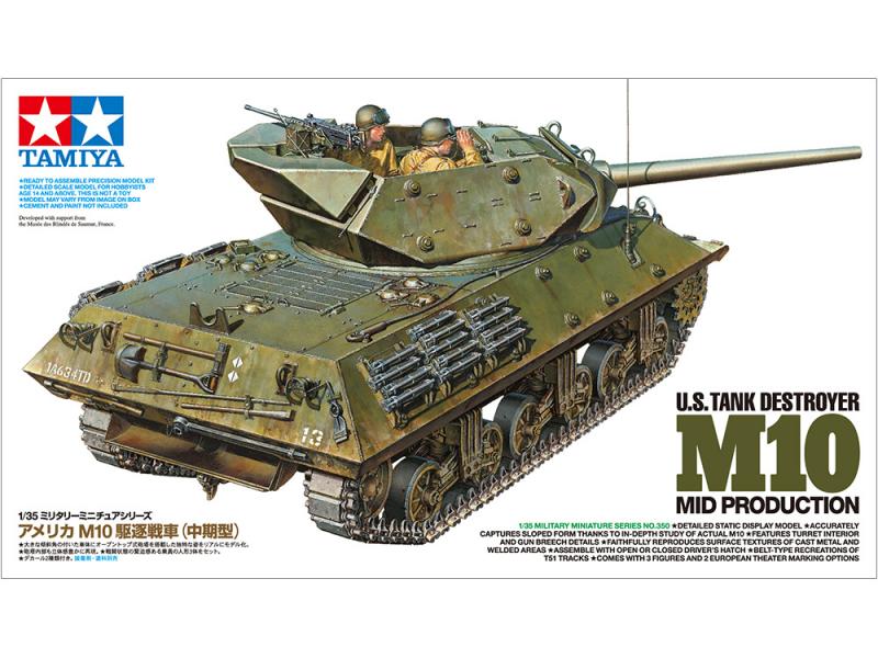 Tamiya 1/35 US Tank Destroyer M10 Mid Production 35350