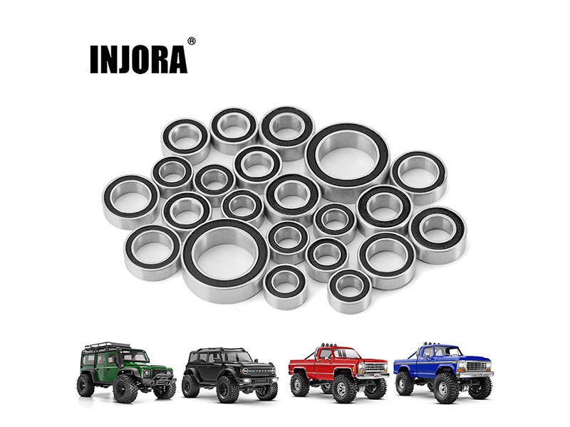 Injora Sealed Steel Bearing Kit (22 pcs) for 1/18 Traxxas TRX4M 4M-03BK