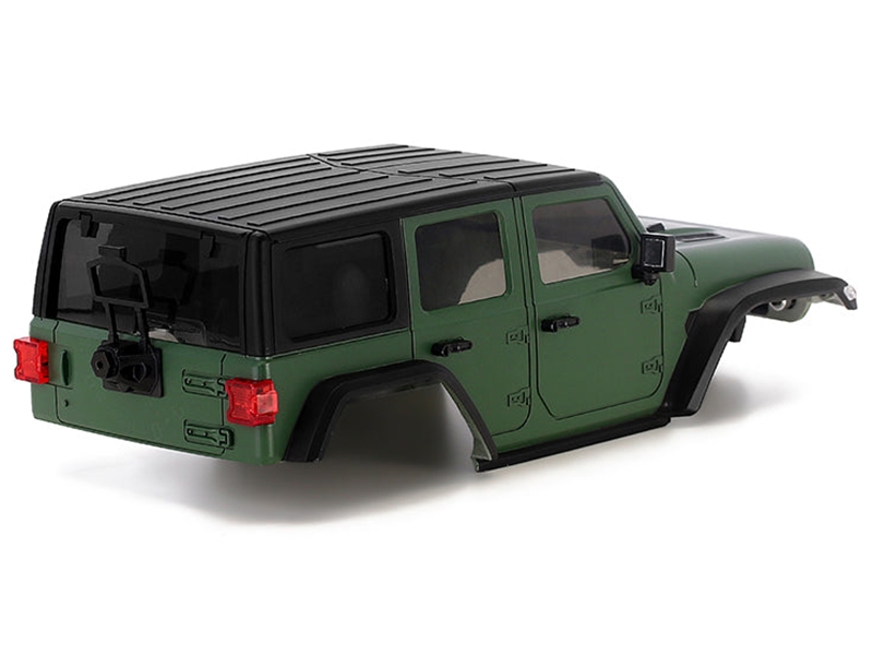 Injora ABS Hardtop Body With Front Rear Bumpers For 155mm 1/18 TRX4M Bronco Defender (Green) 4M-66GN