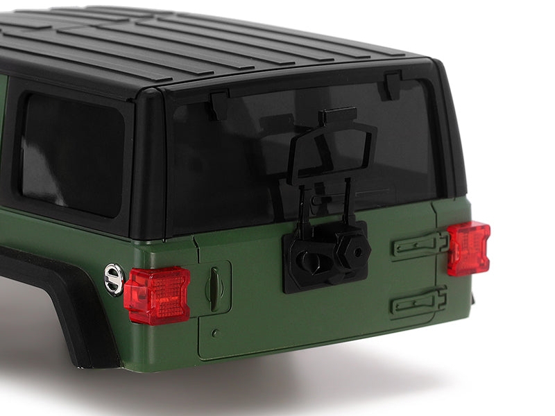 Injora ABS Hardtop Body With Front Rear Bumpers For 155mm 1/18 TRX4M Bronco Defender (Green) 4M-66GN