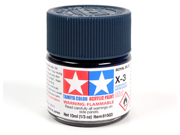 Tamiya X-3 Royal Blue Mini Acrylic Paint - 10ml 81503