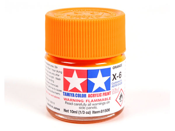 Tamiya X-6 Orange Mini Acrylic Paint - 10ml 81506