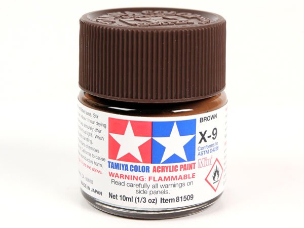 Tamiya X-9 Brown Mini Acrylic Paint - 10ml 81509