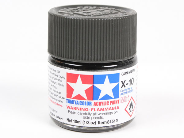 Tamiya X-10 Gun Metal Mini Acrylic Paint - 10ml 81510