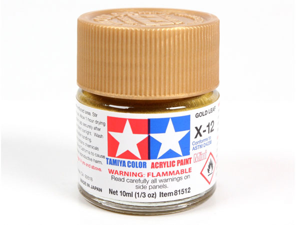 Tamiya X-12 Gold Leaf Mini Acrylic Paint - 10ml 81512