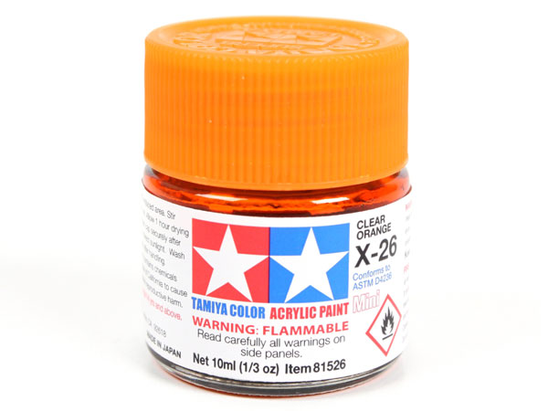 Tamiya X-26 Clear Orange Mini Acrylic Paint - 10ml 81526