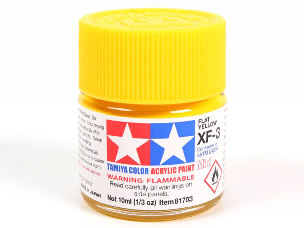 Tamiya XF-3 Flat Yellow Mini Acrylic Paint - 10ml 81703