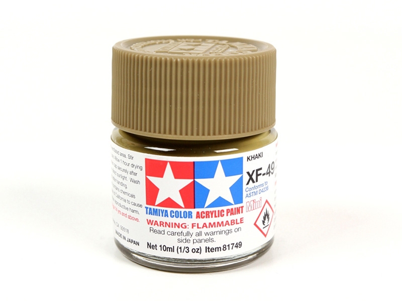 Tamiya XF-49 Khaki Mini Acrylic Paint - 10ml 81749