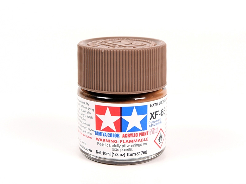 Tamiya XF-68 Nato Brown Mini Acrylic Paint - 10ml 81768