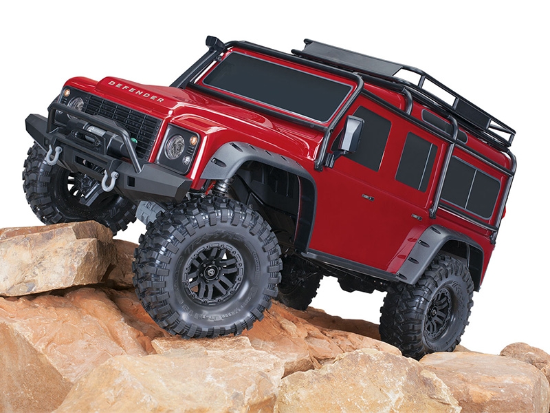 Traxxas 1/10 TRX-4 Defender 4WD RTR with Clipless Mounting - Red TRX82256-4-RED