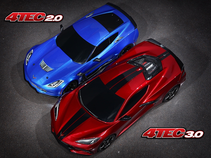 Traxxas 4TEC 3.0 Chevrolet Corvette Stingray: 1/10 AWD Supercar - Blue TRX93054-4-BLUE