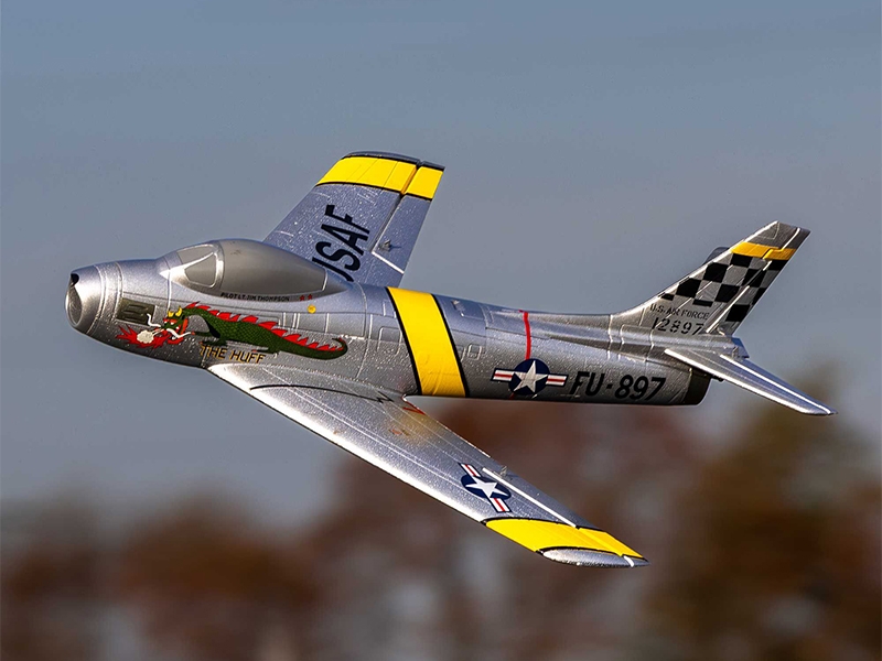 E-Flite UMX F-86 Sabre 30mm EDF Jet BNF Basic with AS3X and SAFE Select A-EFLU7050