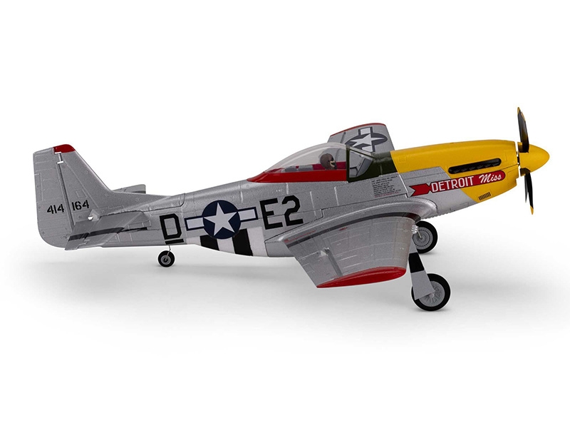 E-Flite UMX P-51D Mustang Detroit Miss BNF Basic with AS3X and SAFE A-EFLU7350