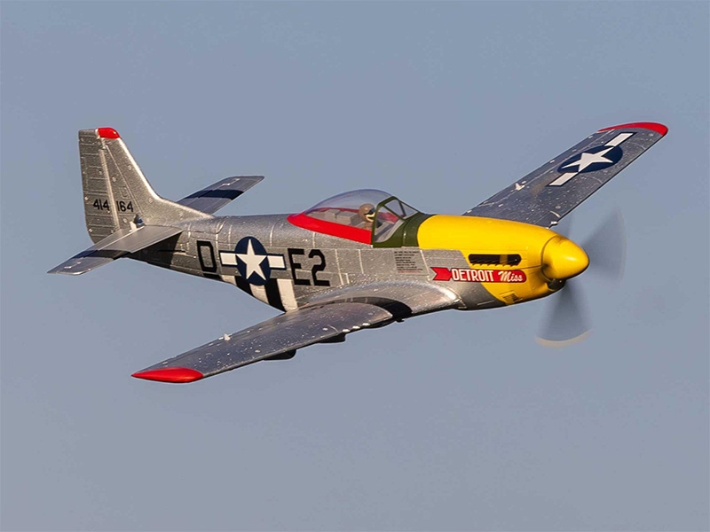 E-Flite UMX P-51D Mustang Detroit Miss BNF Basic with AS3X and SAFE A-EFLU7350