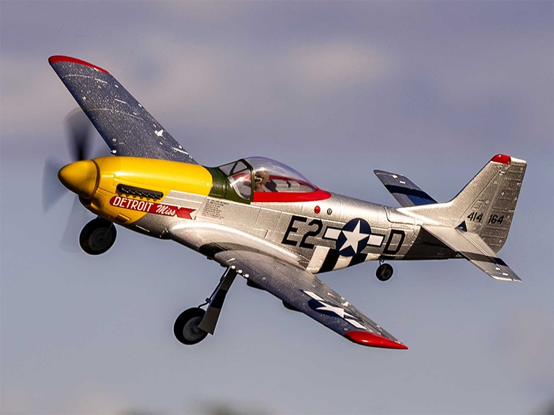 E-Flite UMX P-51D Mustang Detroit Miss BNF Basic with AS3X and SAFE A-EFLU7350