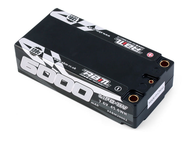 ABM-RC LiPo Racing Battery 6000mAh 7.6V 130C 5mm BRCA Approved ABM20002