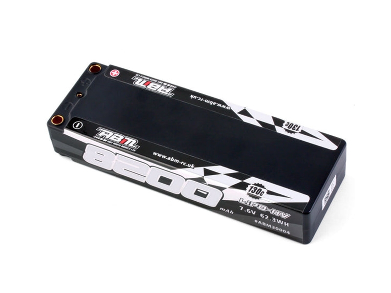 ABM-RC LiPo Racing Battery 8200mAh 7.6V 130C 5mm BRCA Approved ABM20004