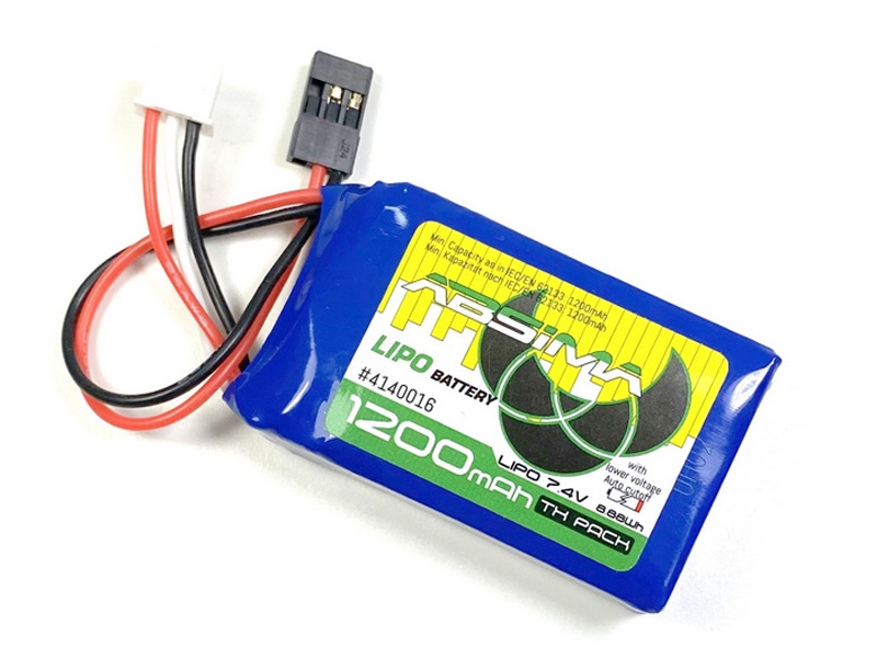 Absima TX LiPo 2S 7.4V 1200mAh SC with Protect. (JR/FUT) 4140016