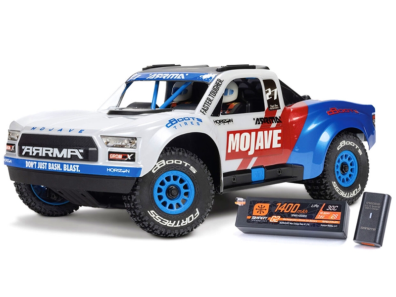 Arrma 1/18 MOJAVE GROM 223S BLX 4X4 DT with Batt/Charger White C-ARA2304ST2