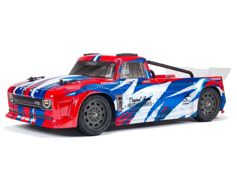 Arrma INFRACTION 4X4 1/8 MEGA Resto-Mod Truck RTR Int, Red/Blue C-ARA4215V3BIT1