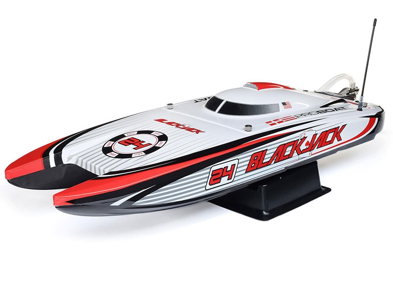 ProBoat Blackjack 24in V2 Catamaran Brushless: RTR, Vegas Offshore B-PRB08049T2