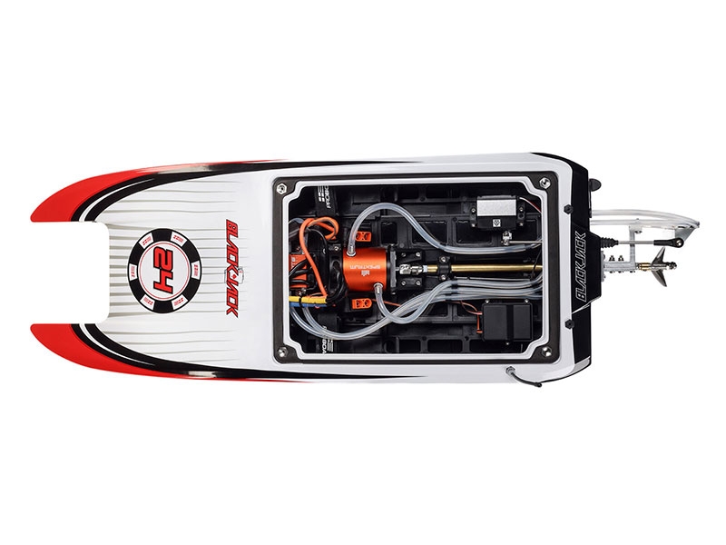 ProBoat Blackjack 24in V2 Catamaran Brushless: RTR, Vegas Offshore B-PRB08049T2