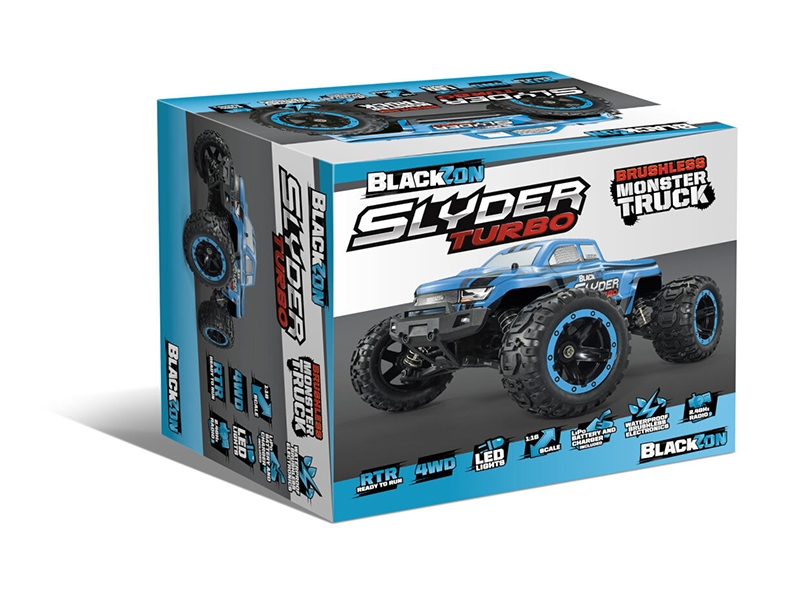 BlackZon Slyder MT Turbo 1/16 4WD 2S Brushless - Blue 540201