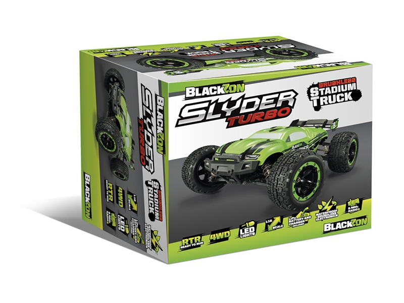 BlackZon Slyder ST Turbo 1/16 4WD 2S Brushless - Green 540202