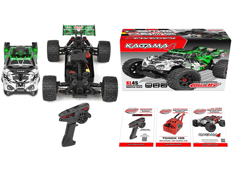 Corally Kagama 4 Brushless 4S Basher Truck RTR - Green C-00293-G