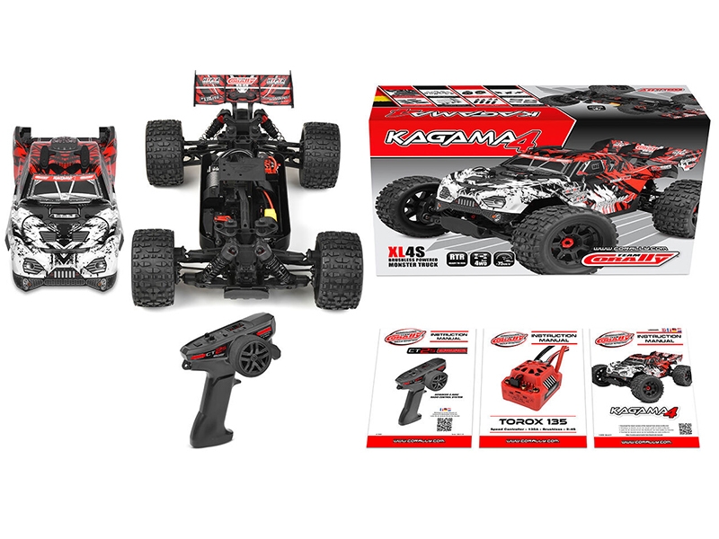 Corally Kagama 4 Brushless 4S Basher Truck RTR - Red C-00293-R