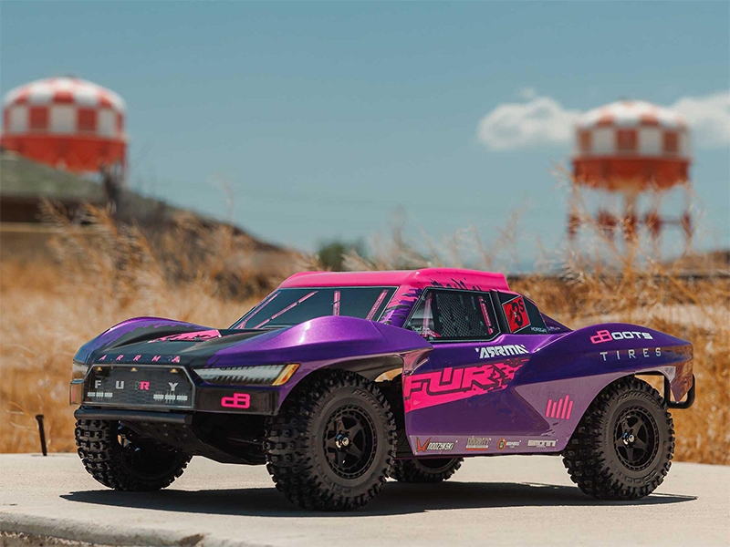 Arrma 1/10 FURY 223S BLX Brushless 2WD Short Course Truck RTR with DSC - Purple C-ARA3521T3